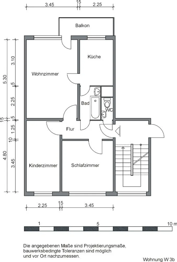 3 Zimmer Wohnung mit 59 m² in Rostock – Bild 1