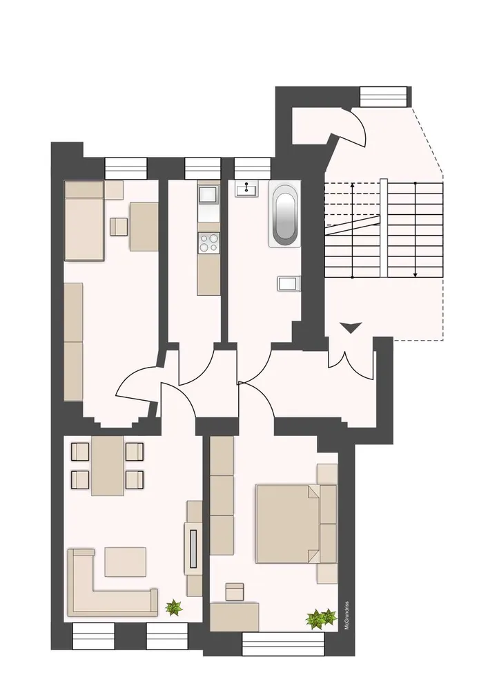 3 Zimmer Wohnung mit 69 m² in Leipzig – Bild 2