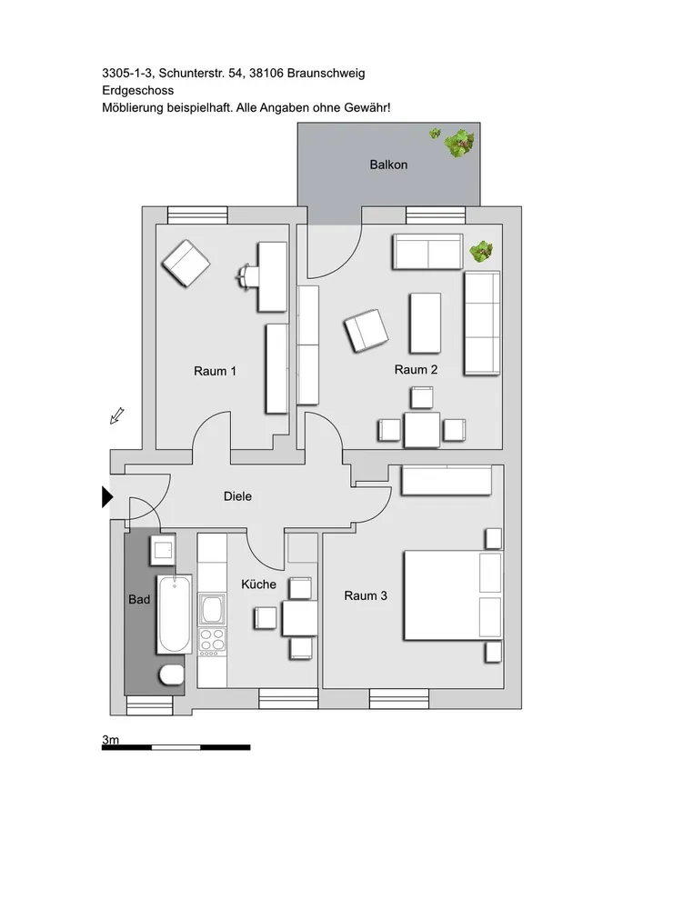 3 room apartment with 67 m² in Brunswick – Photo 4