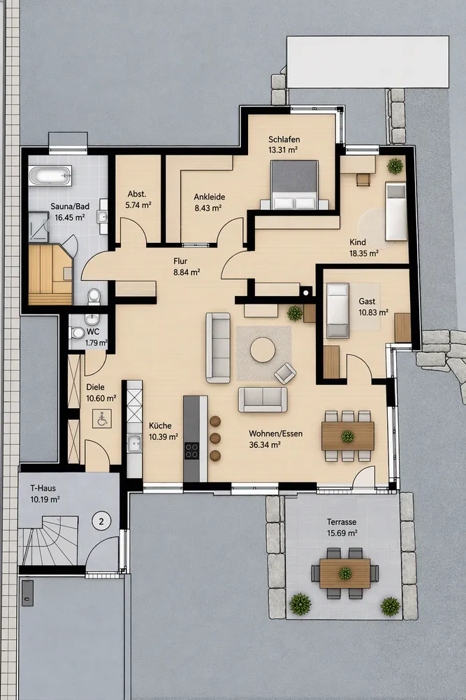 5 Zimmer Wohnung mit 145 m² in Heilbronn – Bild 2