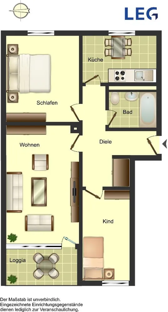 3 Zimmer Wohnung mit 68 m² in Ratingen – Bild 1