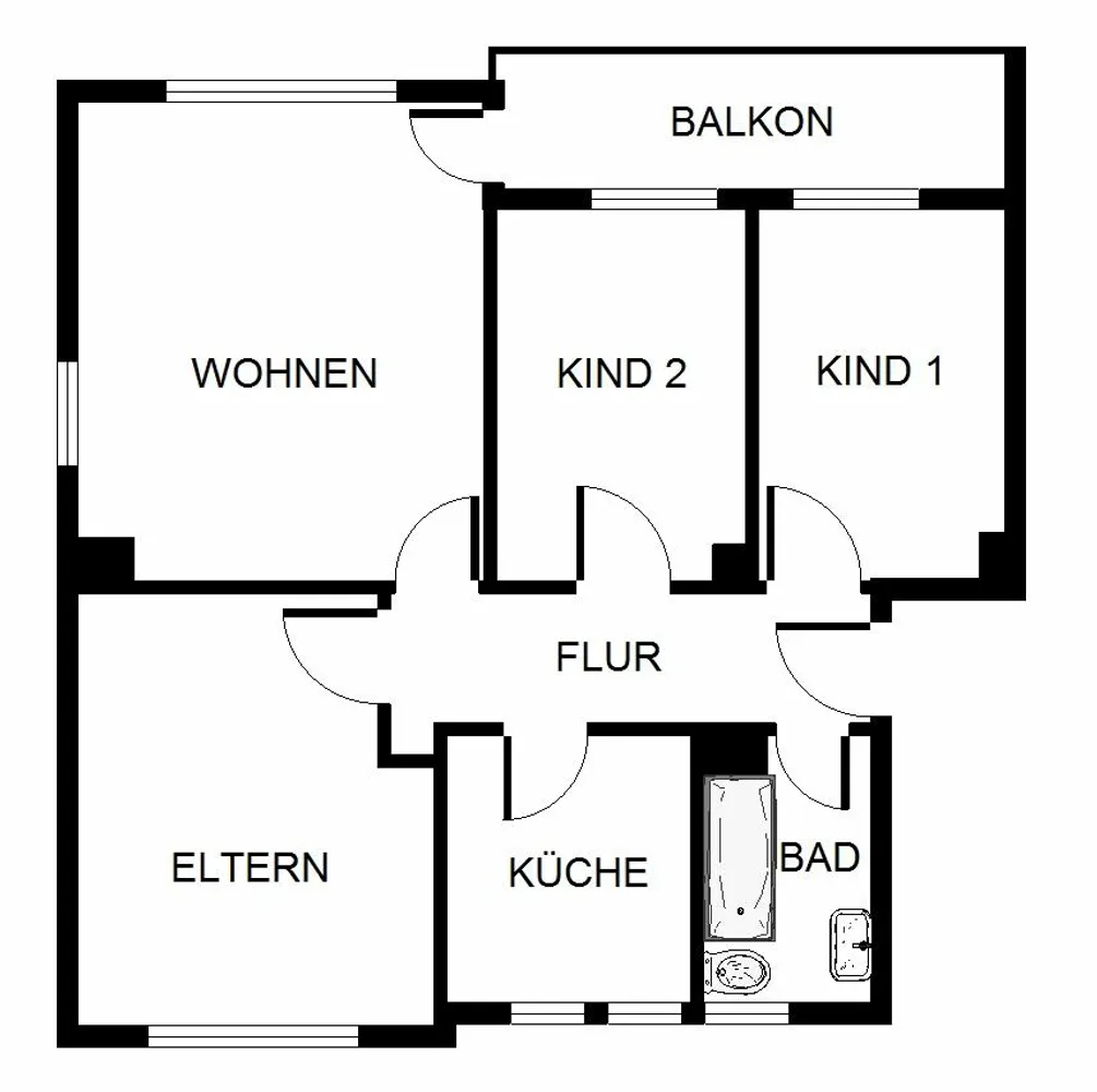 5 Zimmer Wohnung mit 66 m² in Essen – Bild 7