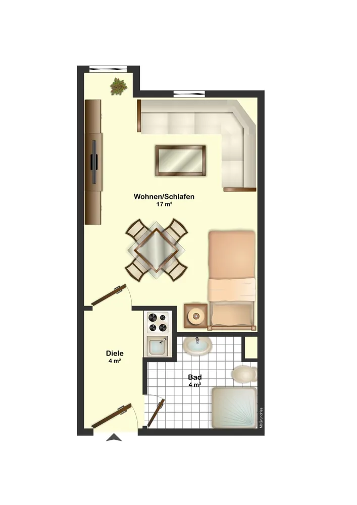 1 Zimmer Wohnung mit 25 m² in Bochum – Bild 6