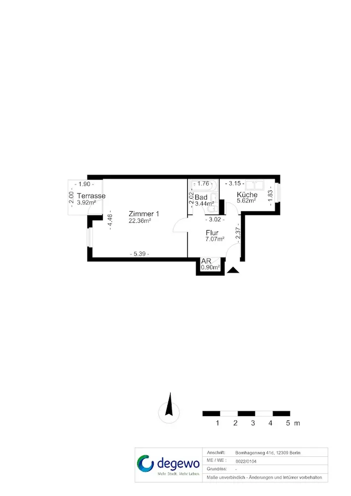 1 room apartment with 41 m² in Berlin – Photo 10