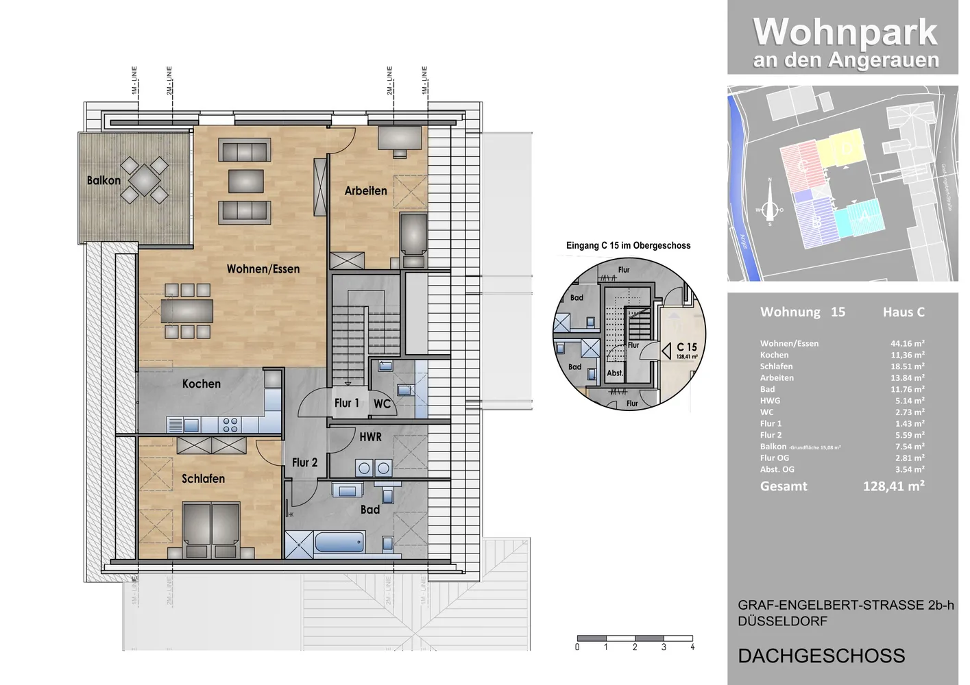 3 Zimmer Wohnung mit 128 m² in Düsseldorf – Bild 4