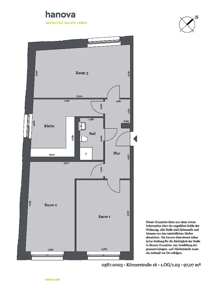 3 Zimmer Wohnung mit 97 m² in Hannover – Bild 7