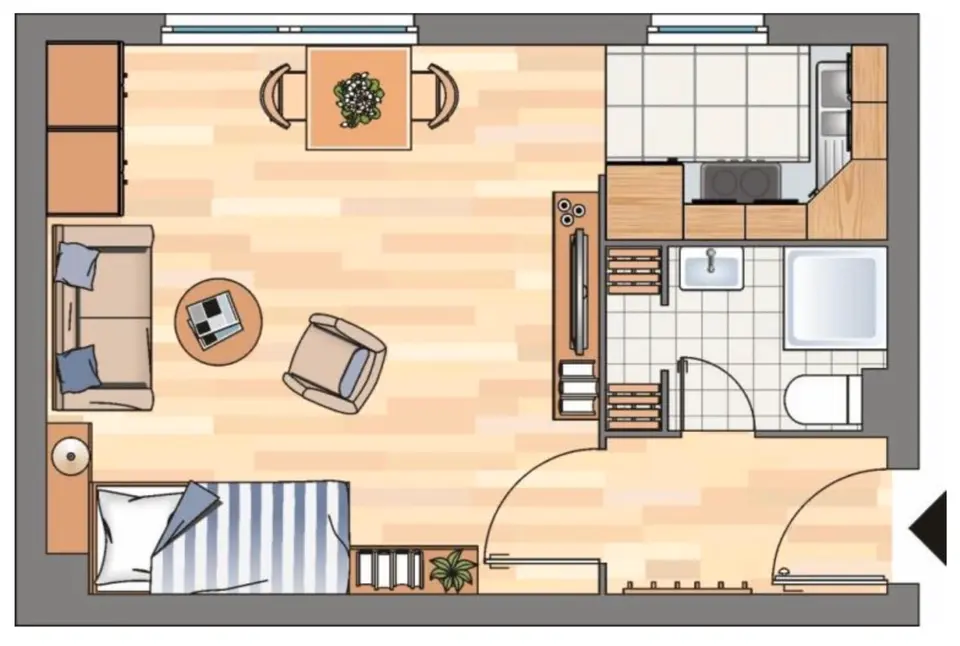 2 Zimmer Wohnung mit 26 m² in Flensburg – Bild 5