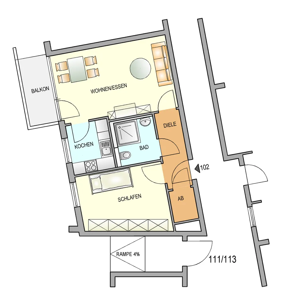 2 Zimmer Wohnung mit 53 m² in Remscheid – Bild 3
