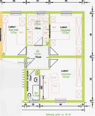 3 Zimmer Wohnung mit 63 m² in Bitterfeld-Wolfen – Bild 5