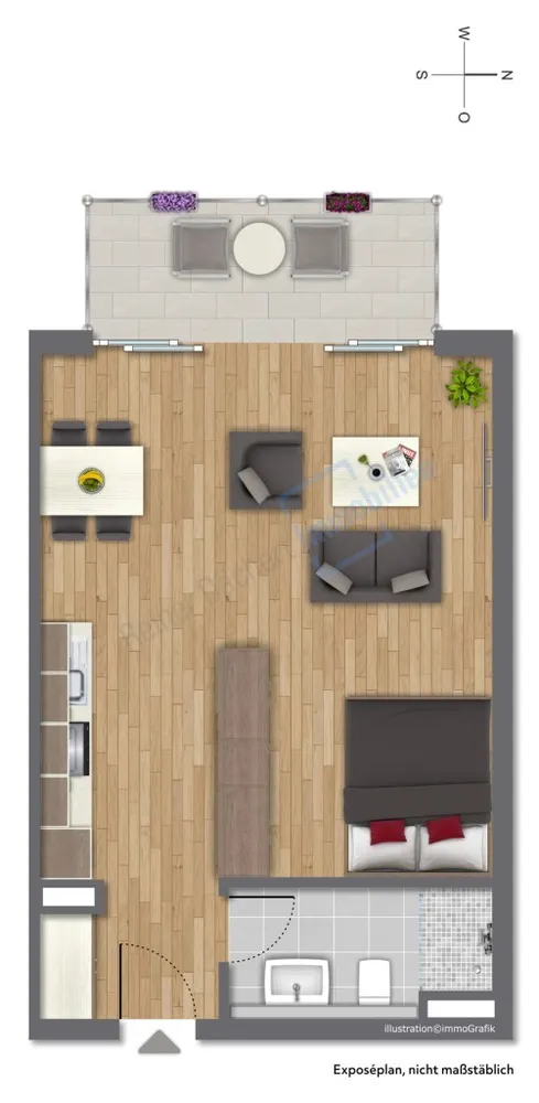 1 Zimmer Wohnung mit 40 m² in Darmstadt – Bild 6