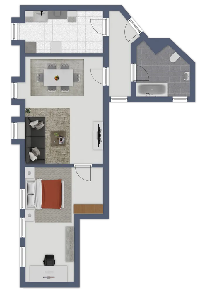 2 Zimmer Wohnung mit 90 m² in Leverkusen – Bild 1