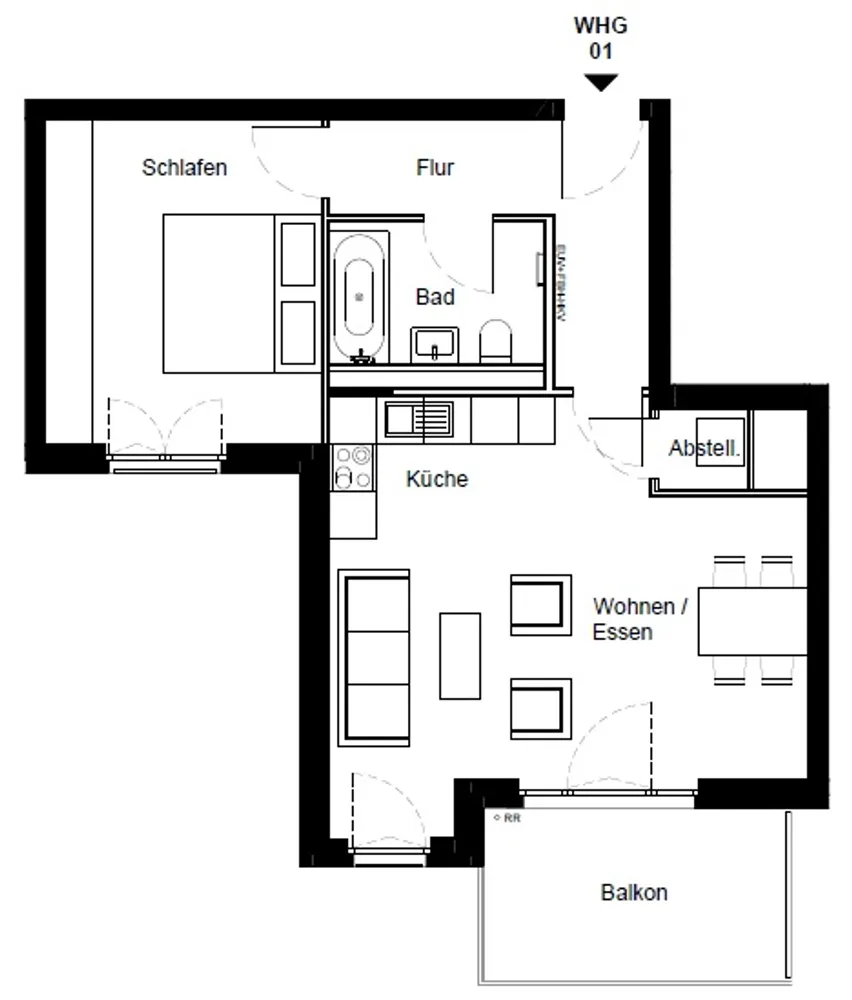 2 room apartment with 61 m² in Düsseldorf – Photo 3
