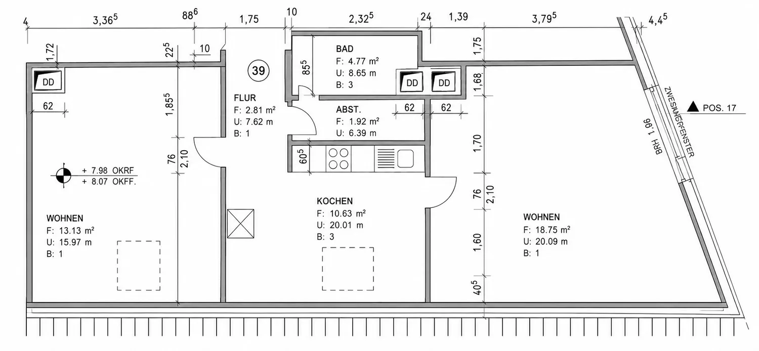 2 Zimmer Wohnung mit 52 m² in Heide – Bild 3