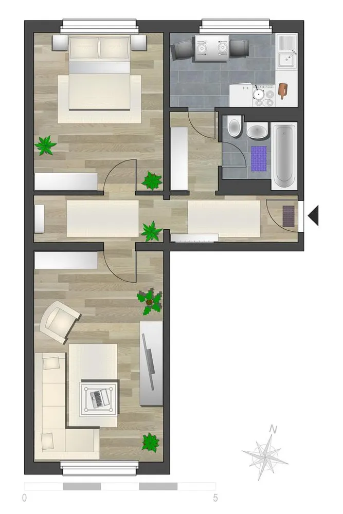 2 room apartment with 54 m² in Chemnitz – Photo 5