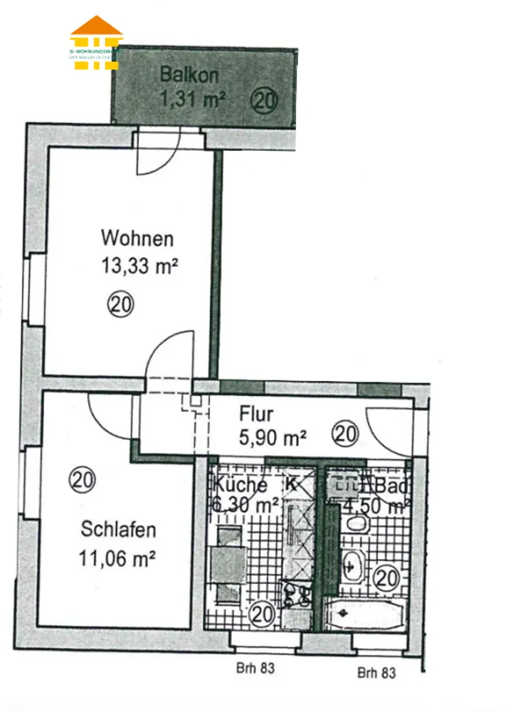 2 room apartment with 42 m² in Chemnitz – Photo 2