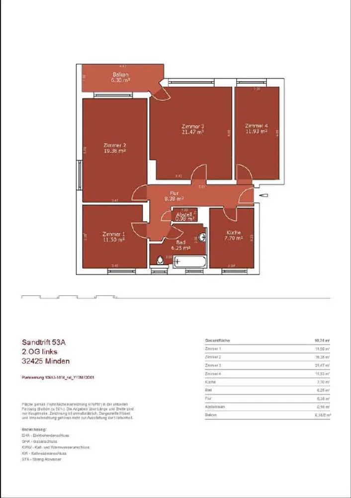4 Zimmer Wohnung mit 89 m² in Minden – Bild 4