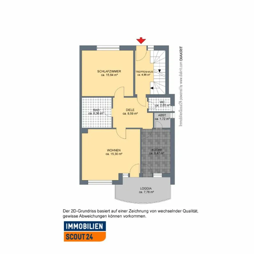 2 Zimmer Wohnung mit 69 m² in Rheine – Bild 2