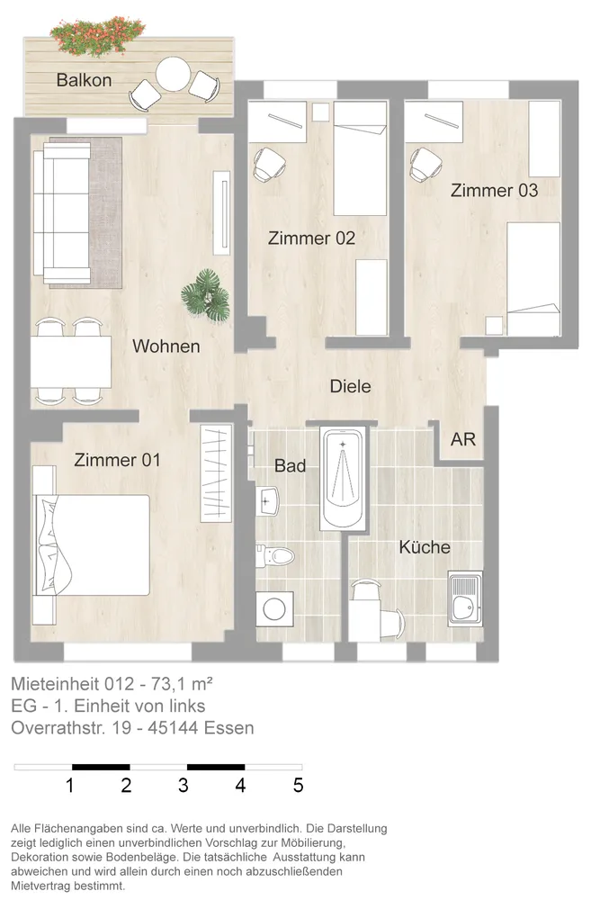 4 Zimmer Wohnung mit 73 m² in Essen – Bild 12
