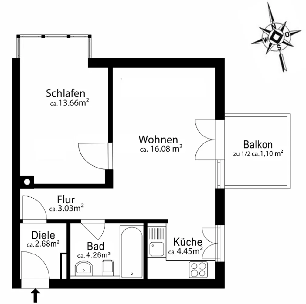2 room apartment with 44 m² in Munich – Photo 7