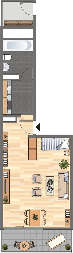 1 Zimmer Wohnung mit 41 m² in Ludwigshafen am Rhein – Bild 2