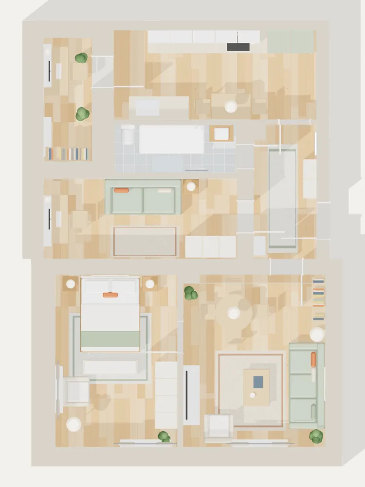 4 room apartment with 76 m² in Leipzig – Photo 2