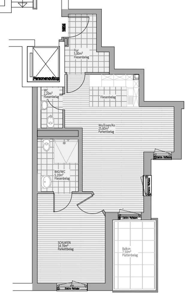 2 room apartment with 56 m² in Munich – Photo 4