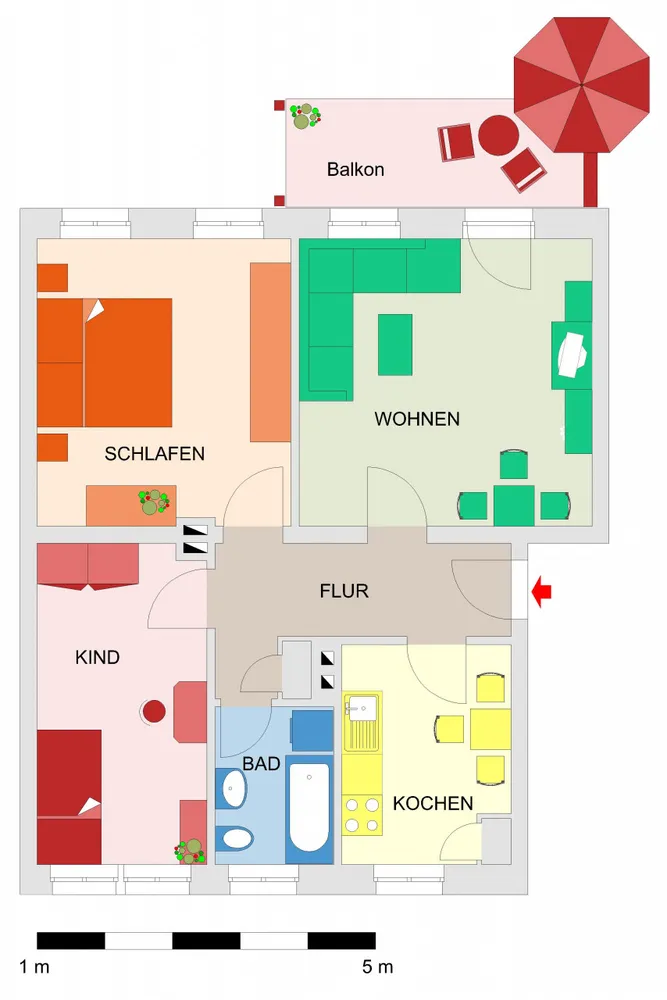 3 Zimmer Wohnung mit 67 m² in Chemnitz – Bild 2