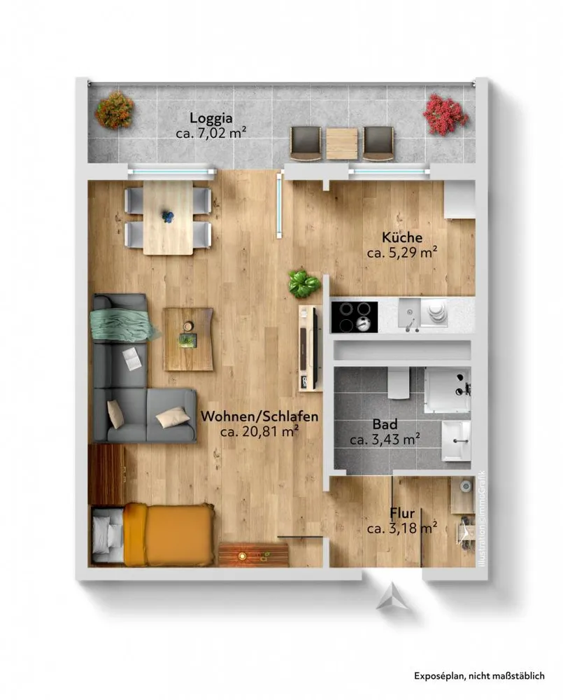 1 room apartment with 36 m² in Chemnitz – Photo 9