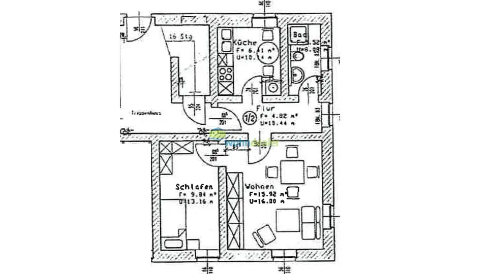 2 Zimmer Wohnung mit 46 m² in Borna – Bild 10