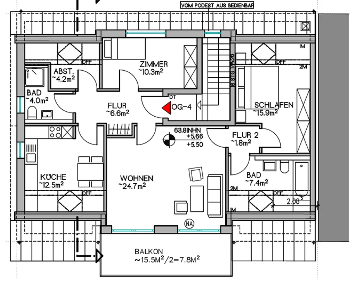 3 room apartment with 96 m² in Troisdorf – Photo 3