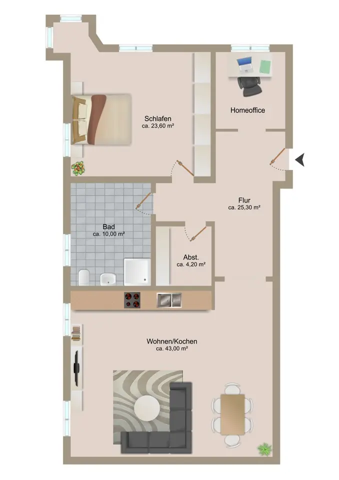 3 Zimmer Wohnung mit 102 m² in Bitterfeld-Wolfen – Bild 4