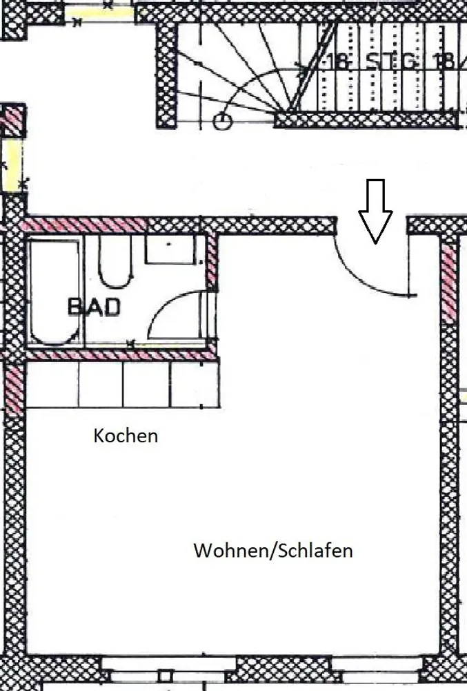 1 room apartment with 31 m² in Dresden – Photo 6