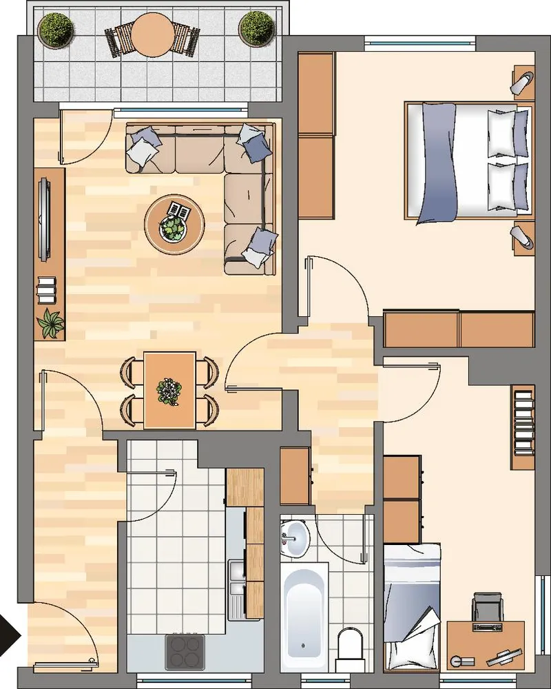3 Zimmer Wohnung mit 65 m² in Dortmund – Bild 2
