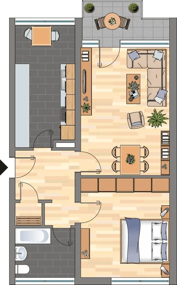 2 Zimmer Wohnung mit 63 m² in Dortmund – Bild 3