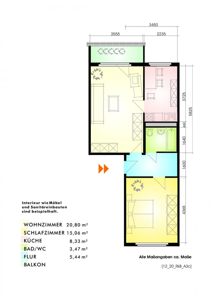 2 room apartment with 54 m² in Leipzig – Photo 2