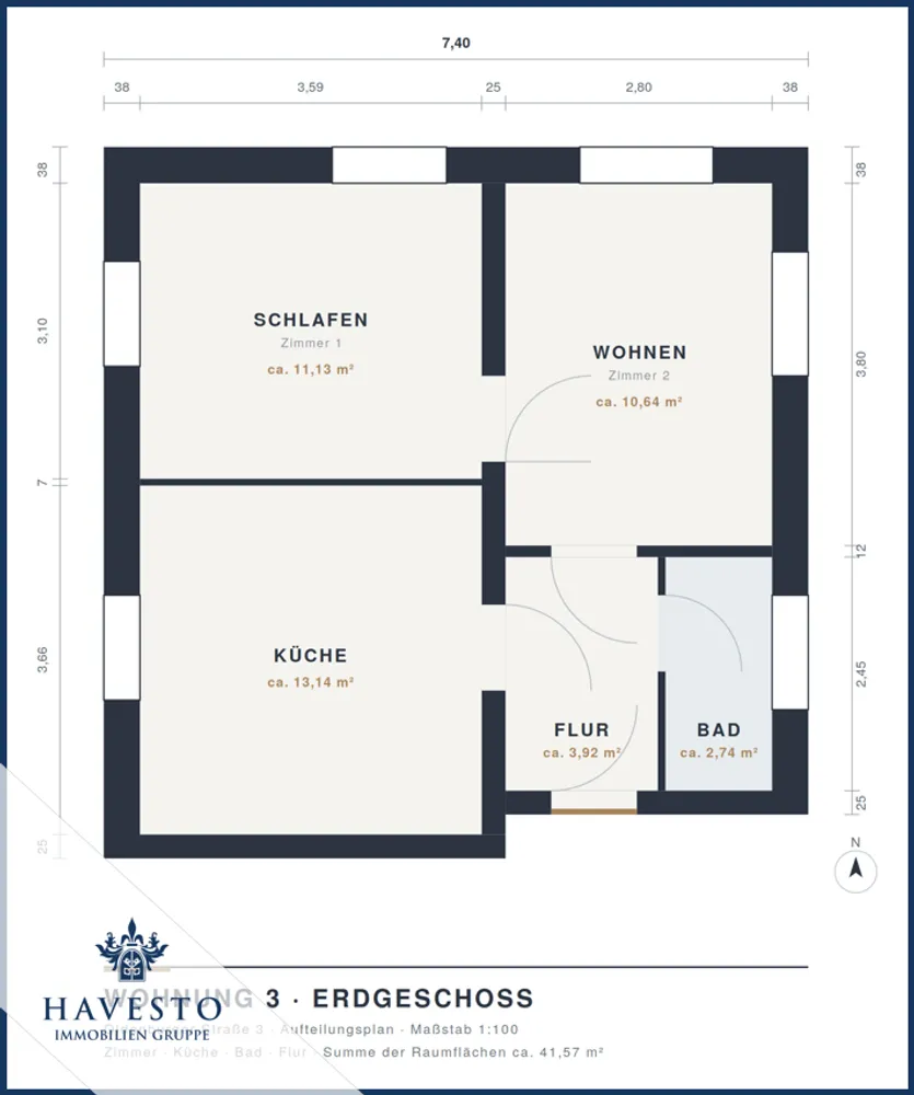 2 room apartment with 42 m² in Magdeburg – Photo 10