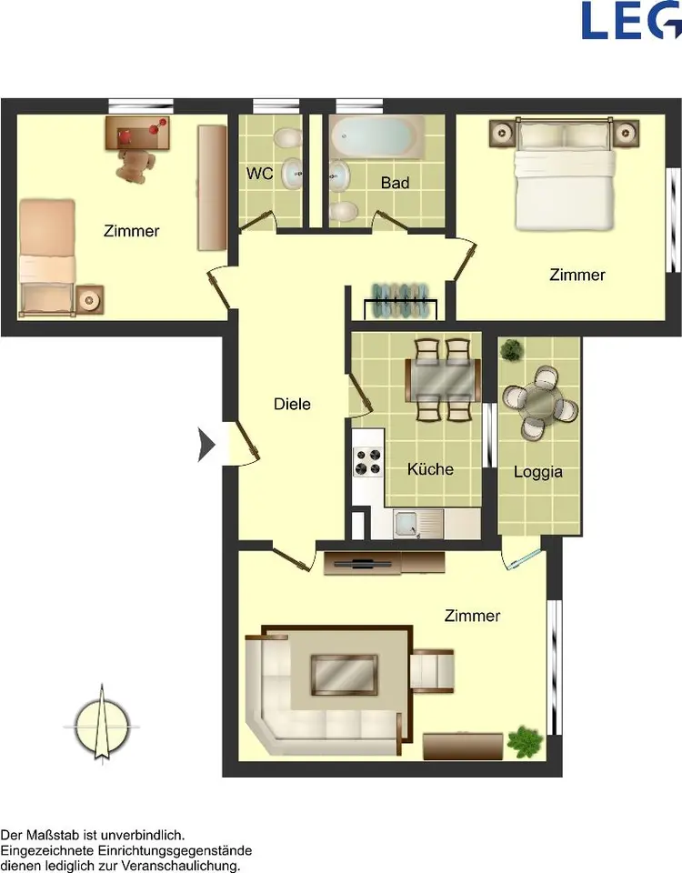 3 Zimmer Wohnung mit 81 m² in Ratingen – Bild 2