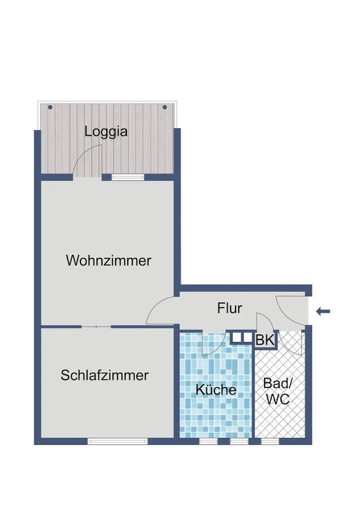 2 room apartment with 48 m² in Frankfurt am Main – Photo 2