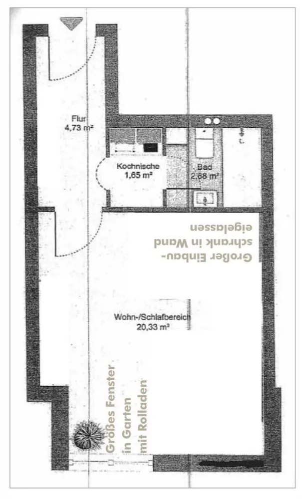 1 Zimmer Wohnung mit 30 m² in München – Bild 3