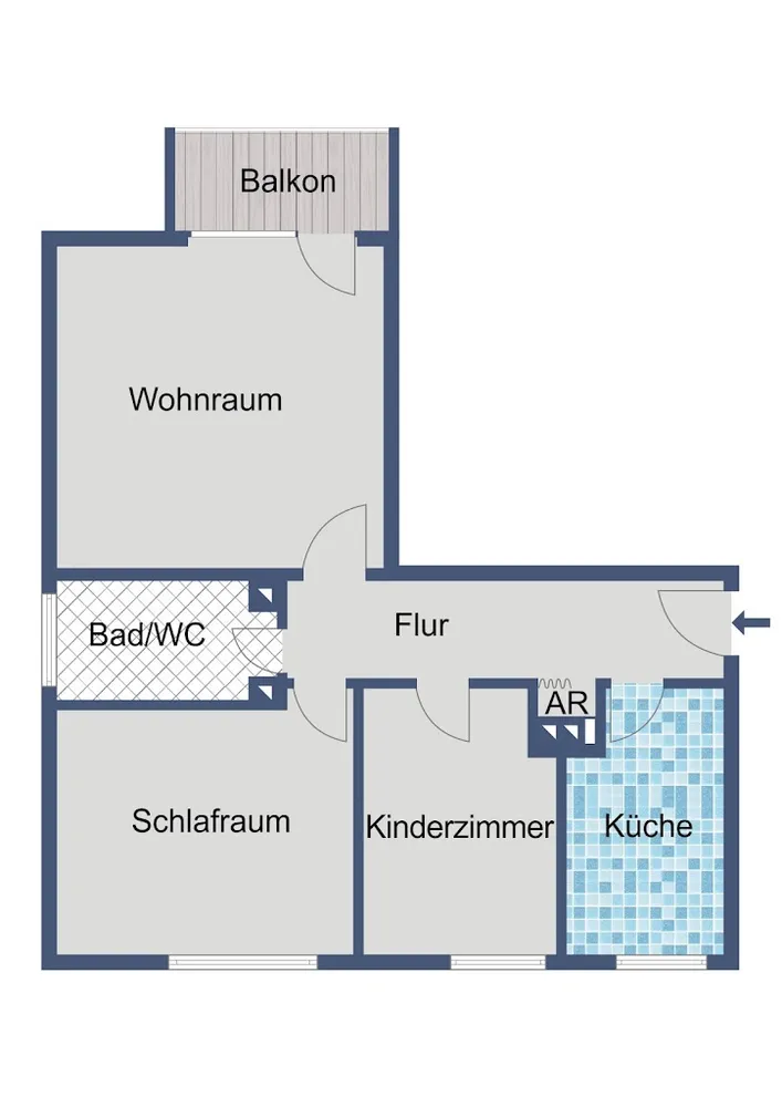 3 Zimmer Wohnung mit 66 m² in Darmstadt – Bild 2