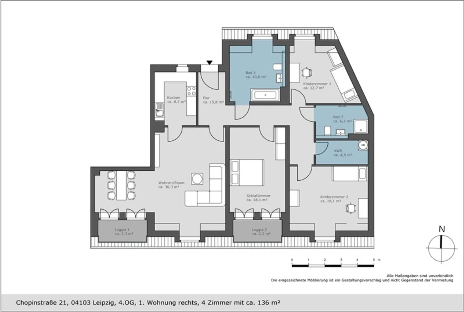 4 Zimmer Wohnung mit 136 m² in Leipzig – Bild 10