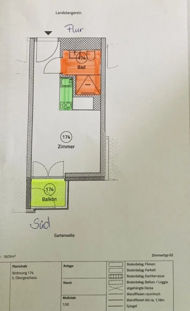 1 Zimmer Wohnung mit 18 m² in München – Bild 3