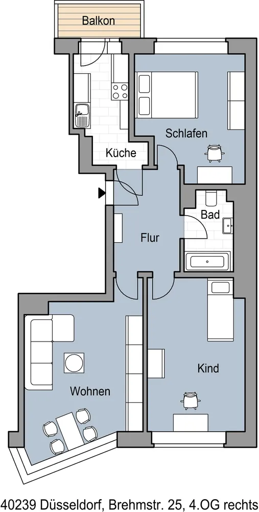 3 Zimmer Wohnung mit 77 m² in Düsseldorf – Bild 7