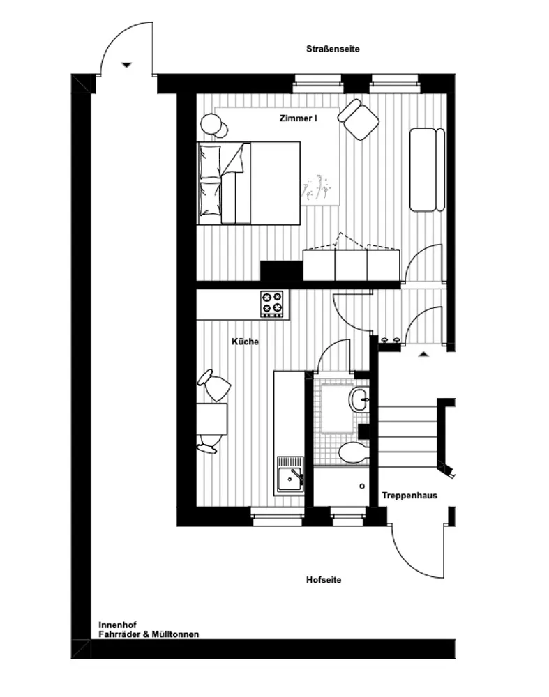 2 Zimmer Wohnung mit 40 m² in Frankfurt am Main – Bild 9