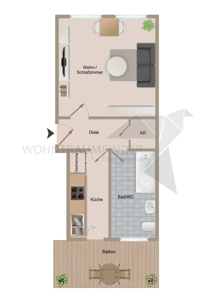 1 Zimmer Wohnung mit 44 m² in Zwickau – Bild 8