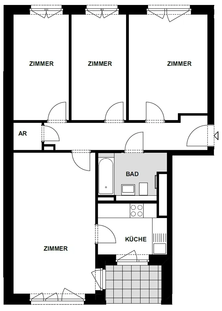 4 room apartment with 88 m² in Hamburg – Photo 4