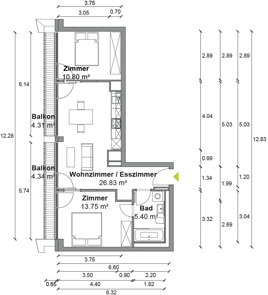 3 room apartment with 61 m² in Berlin – Photo 5