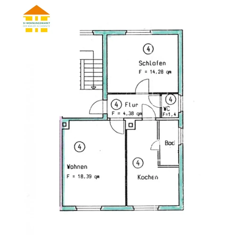 2 Zimmer Wohnung mit 53 m² in Chemnitz – Bild 11
