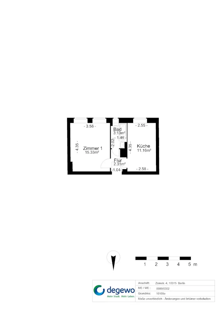 1 Zimmer Wohnung mit 32 m² in Berlin – Bild 9