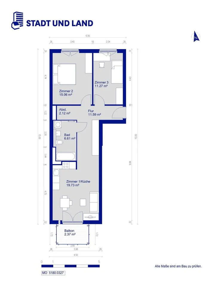 3 Zimmer Wohnung mit 69 m² in Berlin – Bild 3